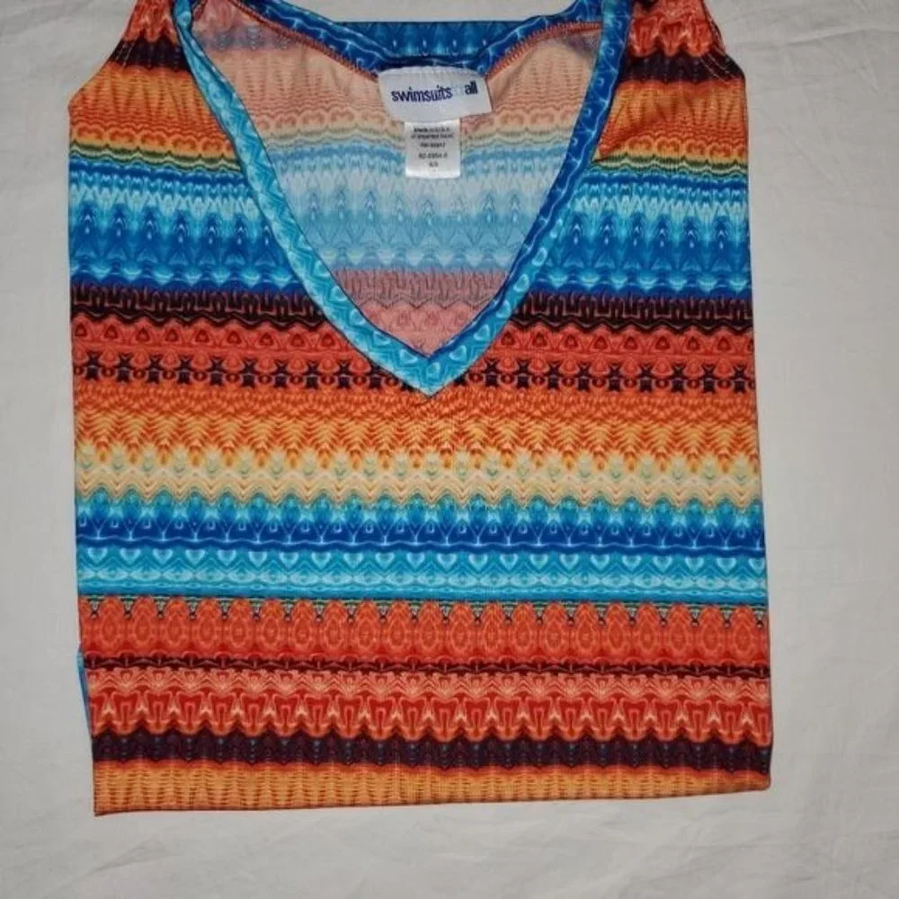 Pre-Owned Swimsuitsforall Cover Up With Open Shoulders Size 6/8