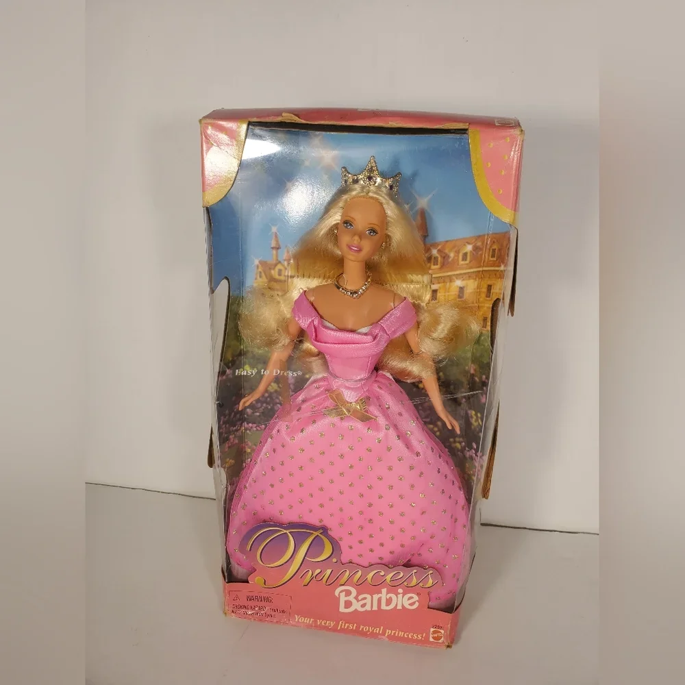 Vintage 1998 NOS Princess Barbie “Your First Royal Princess” Blonde Blue Eyes Tiara