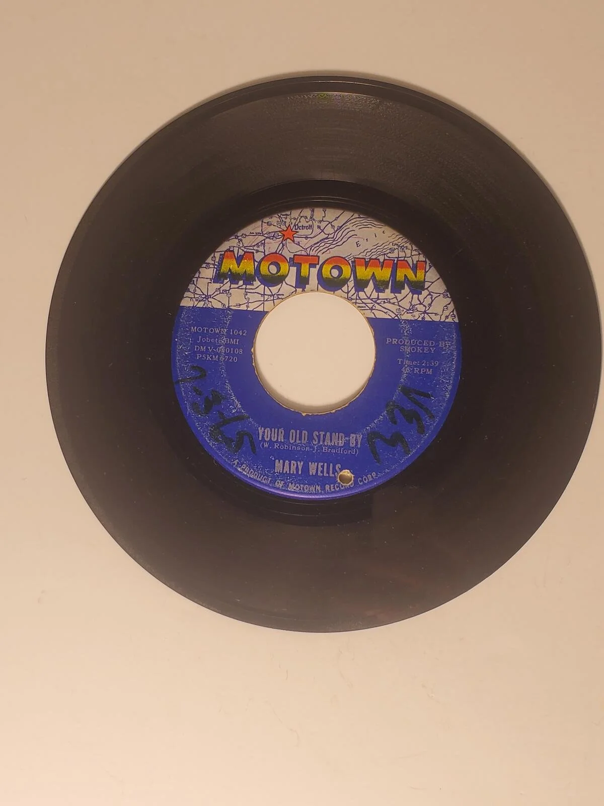 Vintage Mary Wells 7" Vinyl Record Single 45 RPM Motown Untested