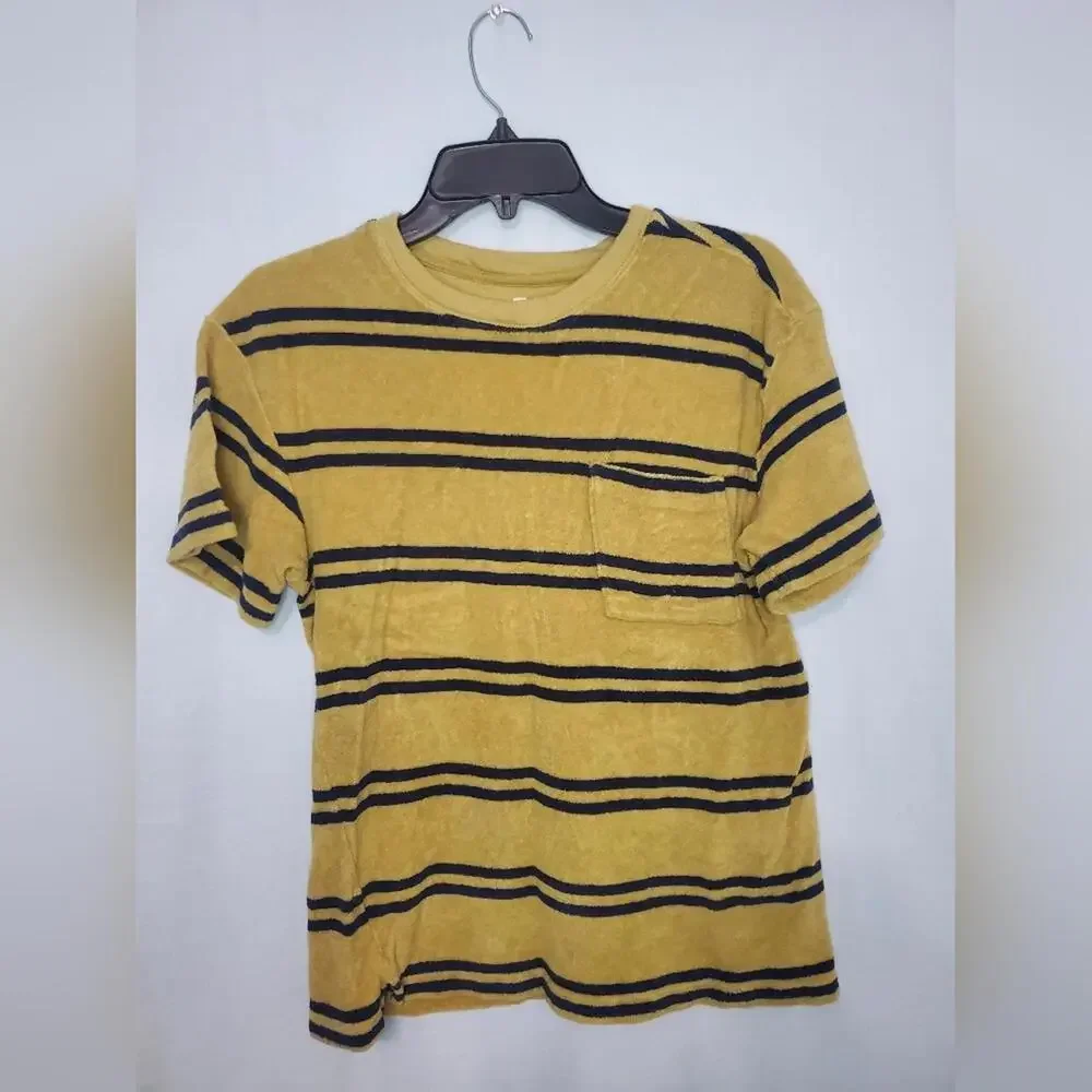 Pre-Owned Yellow and Black Short Sleeve Shirt With Pocket  Sweater Size XXL