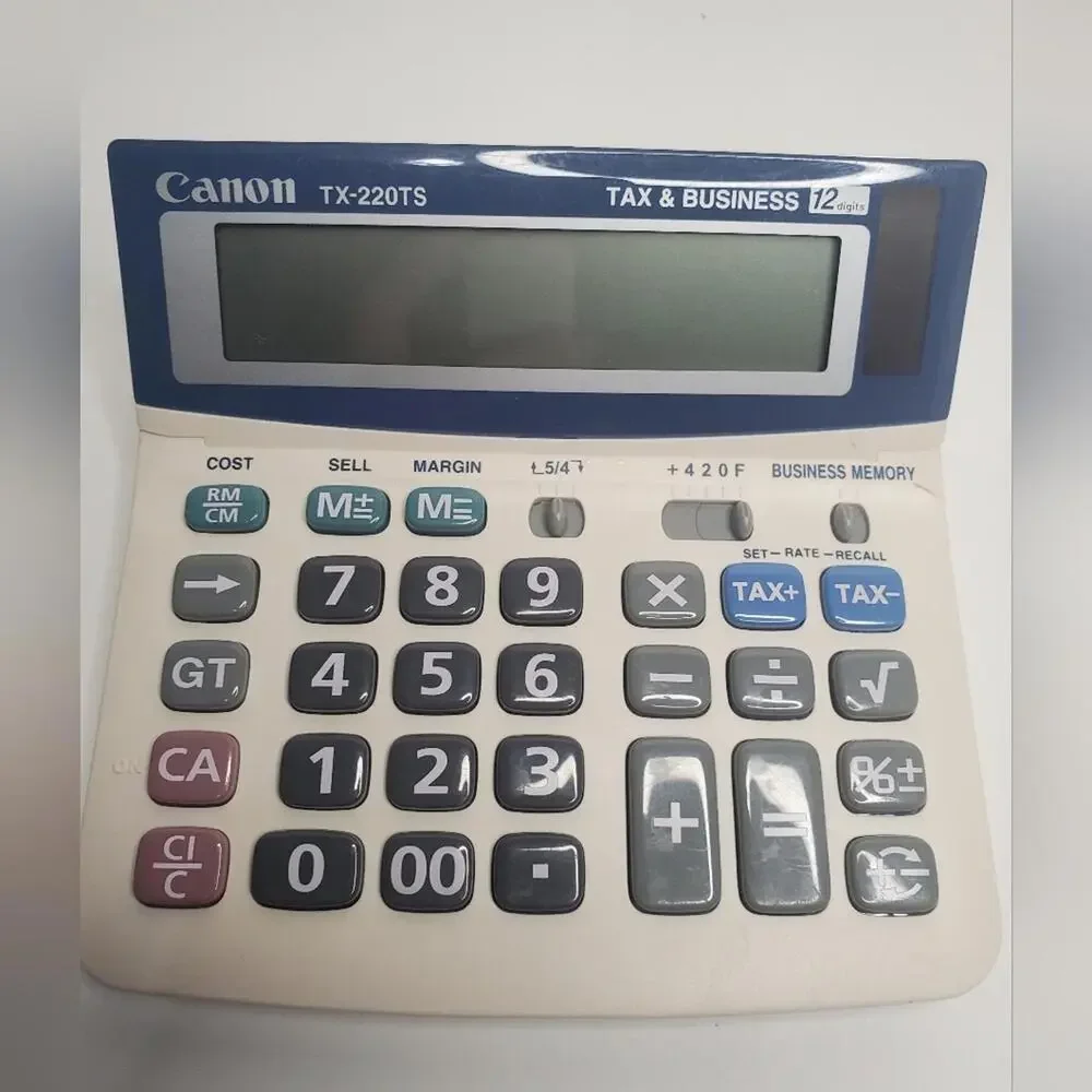 Pre-Owned TX-220TS Tax and Business 12 Digit Calculator Tested