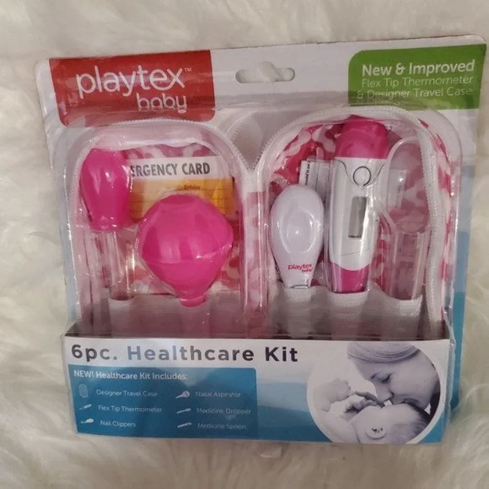 New 6 Piece Baby Healthcare Pink
