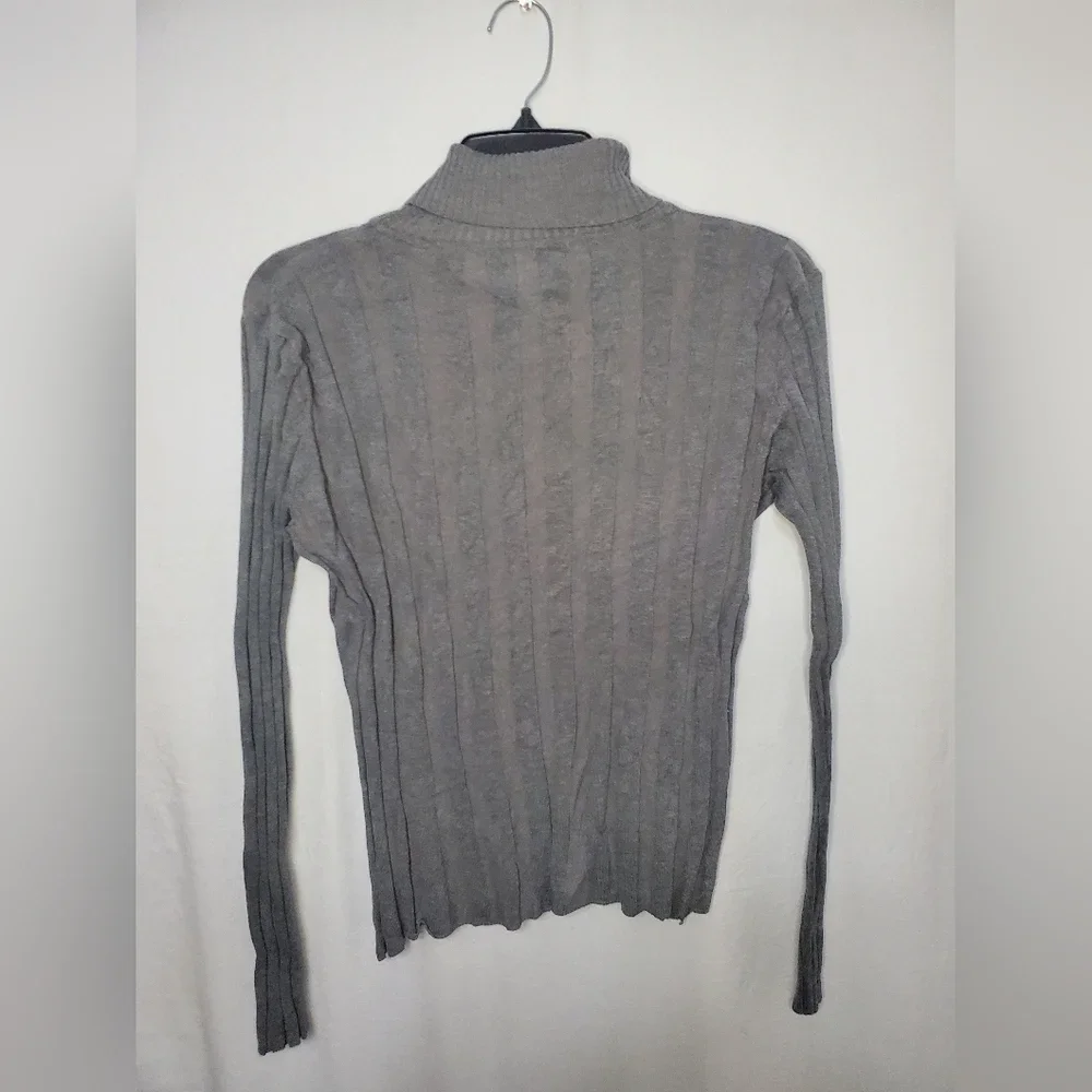 Pre-Owned  Women’s Style and Company Gray Long Sleeve Turtleneck Sweater Shirt Size Large