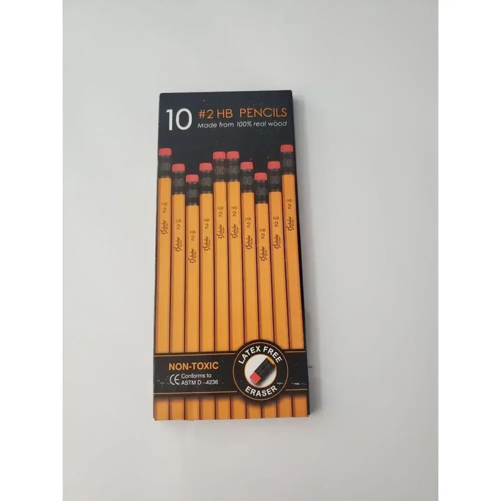 New 3 Pack Of Non-Toxic Latex Free Eraser #2 HB Pencils