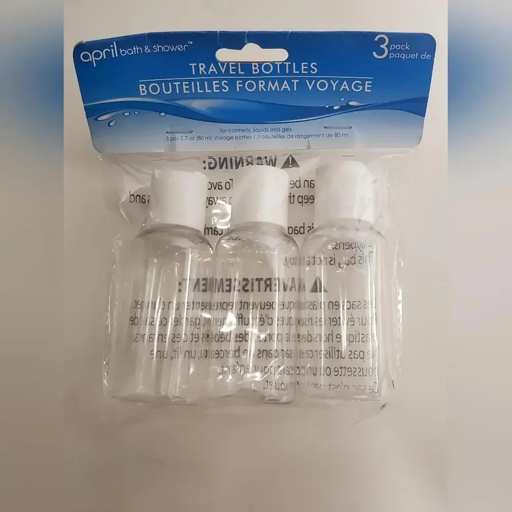 New 3 Piece Travel Bottles