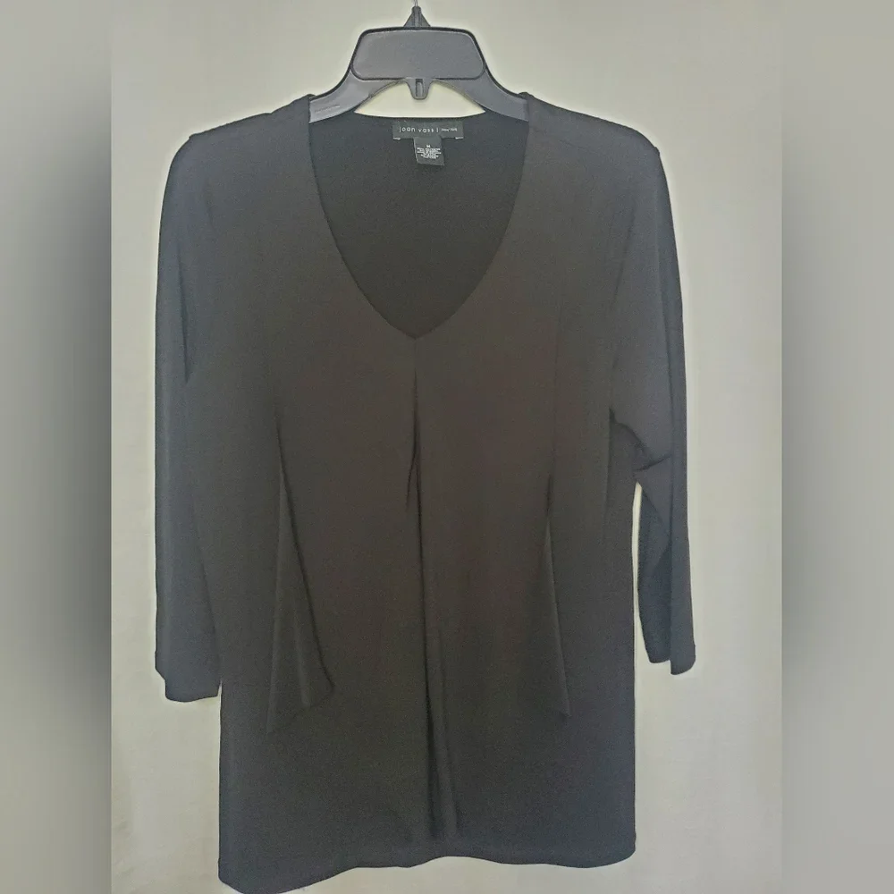 Pre-Owned Women’s Joan Vass Black Shirt Size Medium