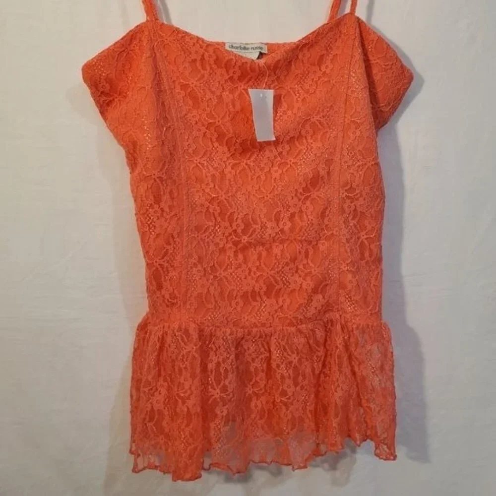 New Women’s Pink Charlotte Russe Size Large Tank Top
