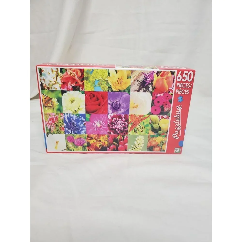 New Sealed Summer Flower Collage Puzzle 650 PCS