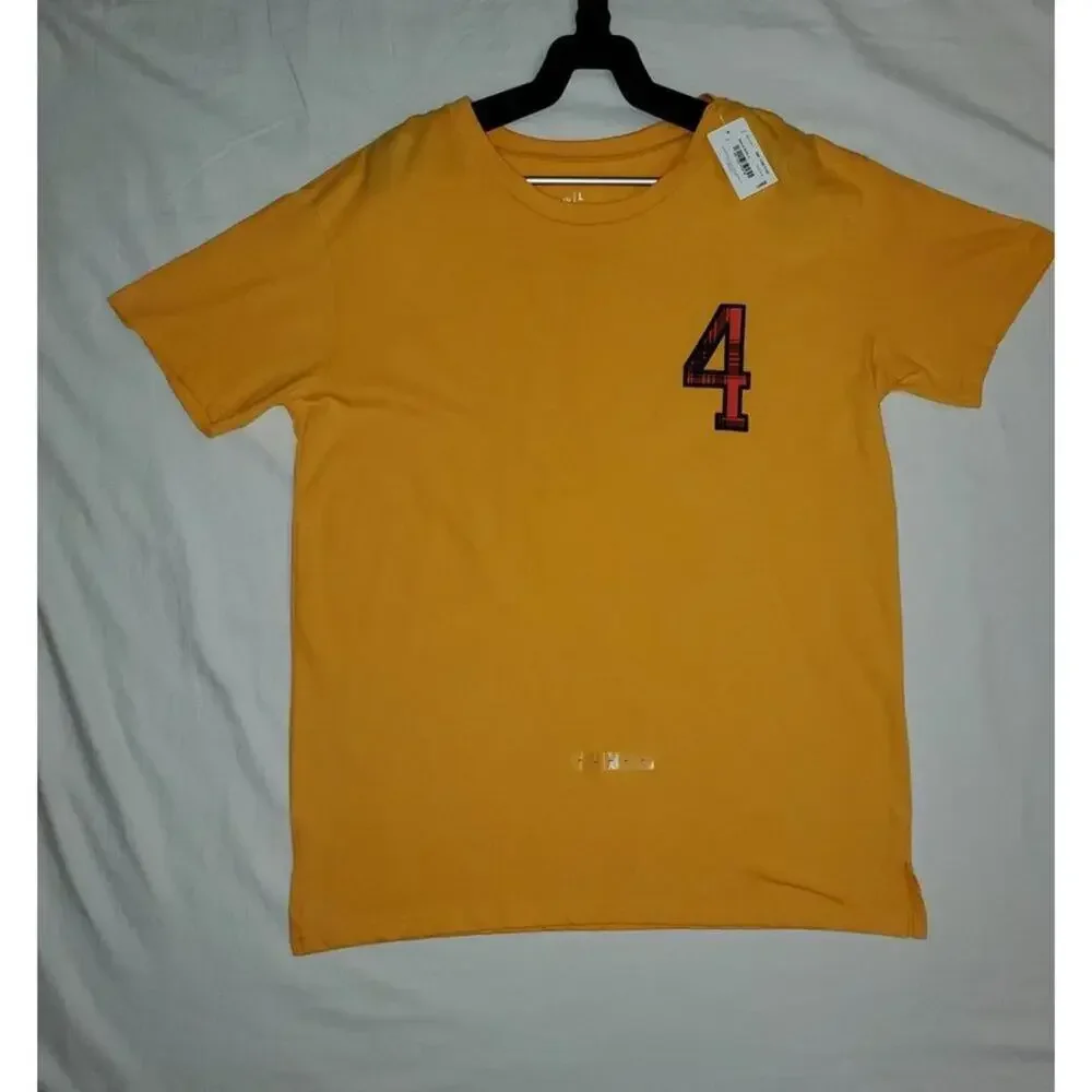 NWT Unisex Flirtitude Active Gold NYC 4 Short Sleeve Size Large