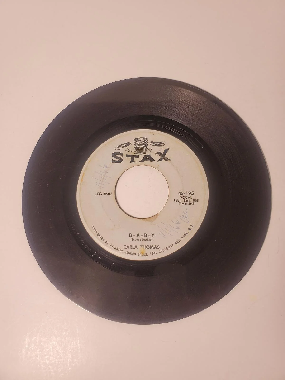 Vintage Carla Thomas 7" Vinyl Record Single 45 RPM Stax Untested