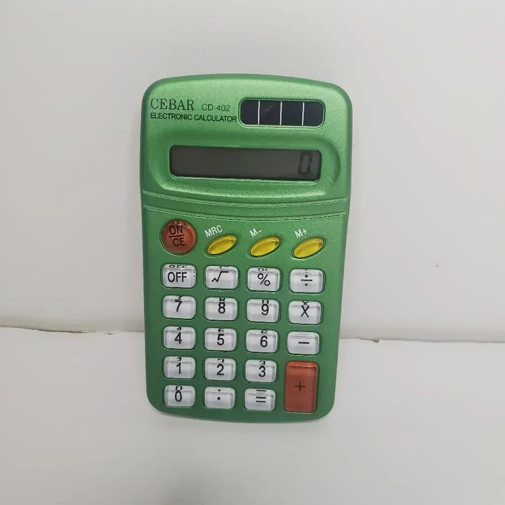 Pre-Owned Green CD-402 Electronic Calculator With Case Tested