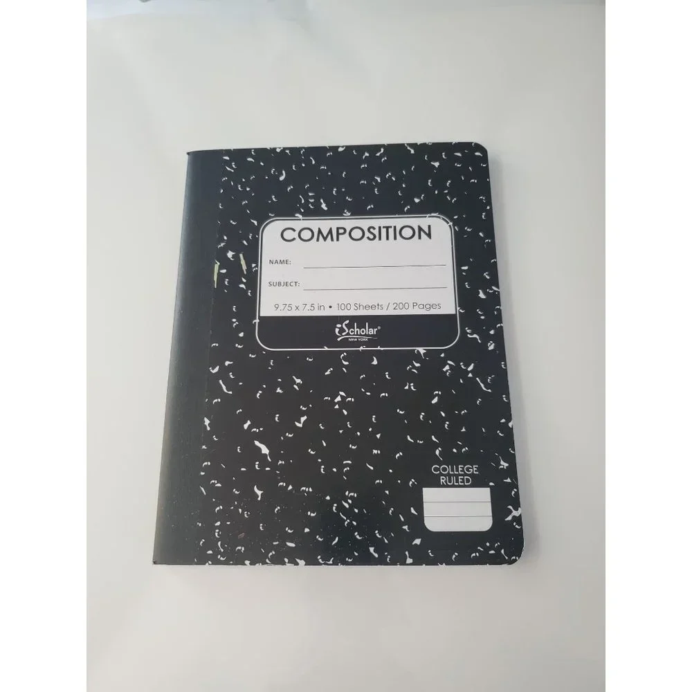 New 5 Pack College Rule Composition Black and White Notebook Bundle