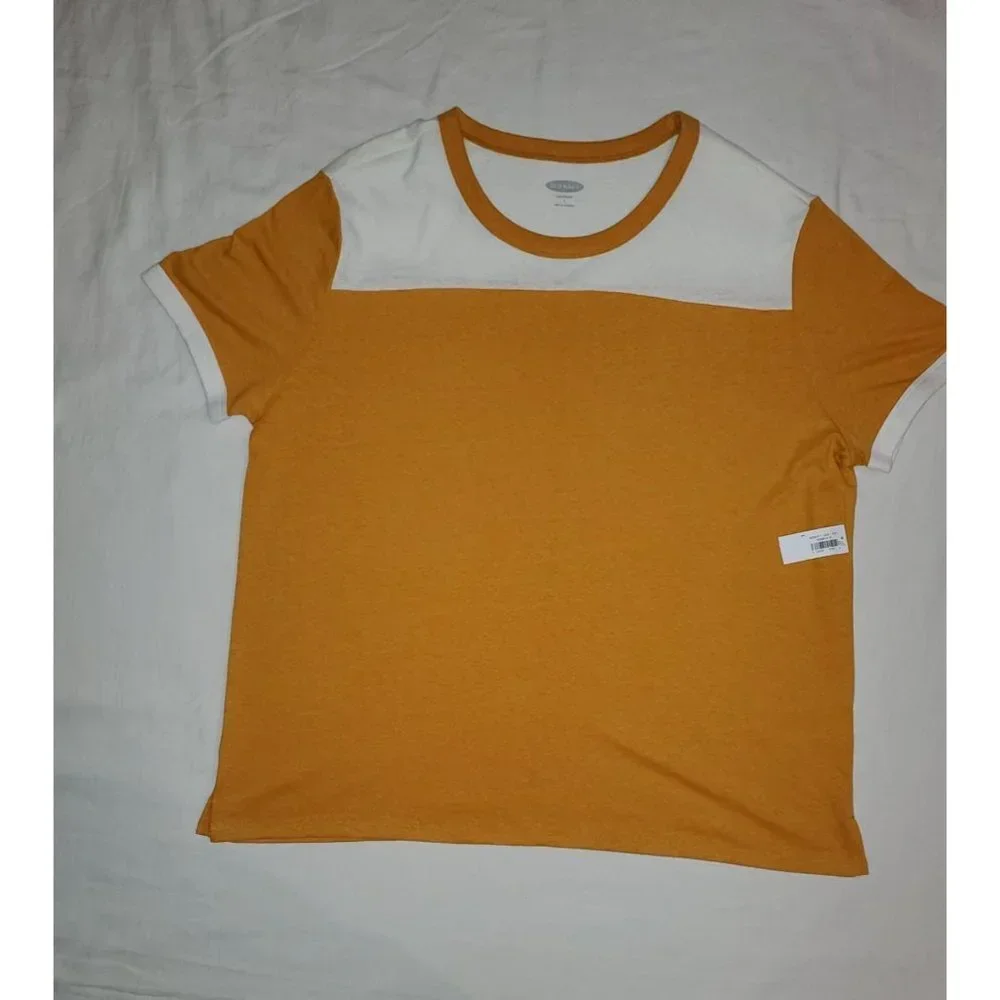 NWT Women’s Yellow Boyfriend Tee Size Large
