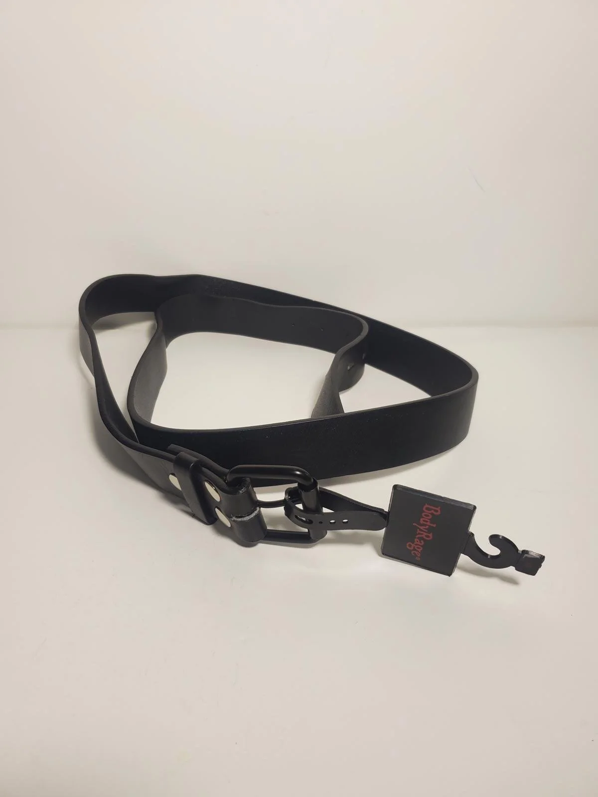 New Body Rage Black Basic Genuine B Leather Belt Size 4X