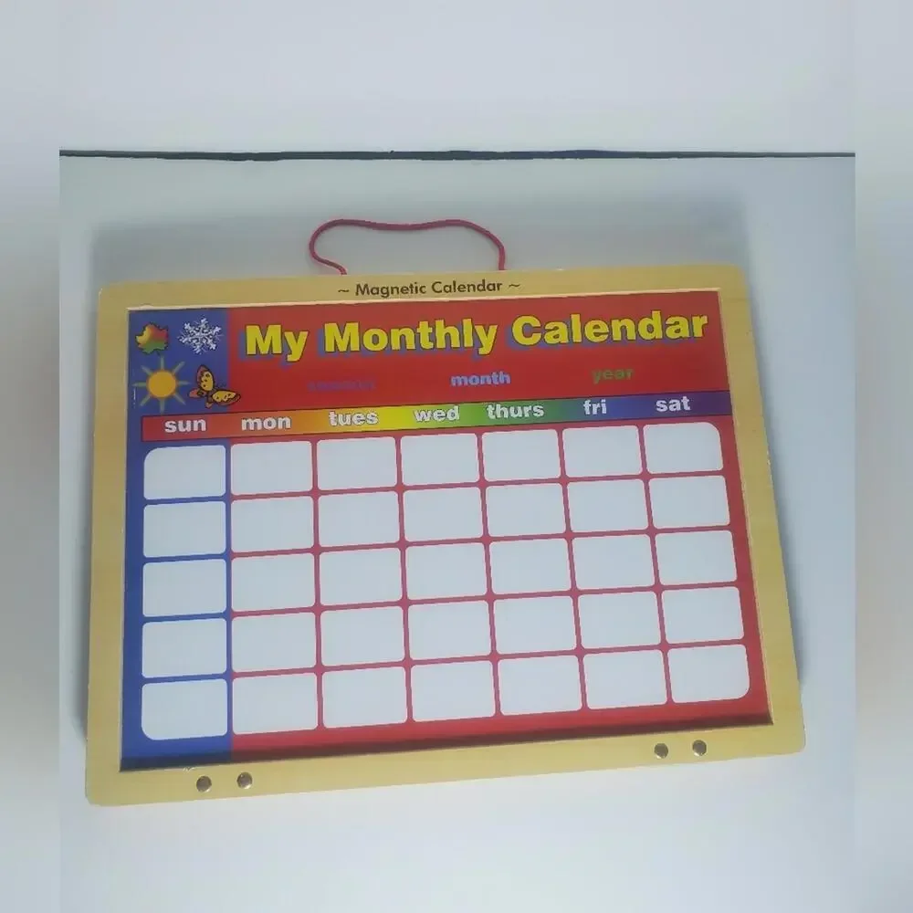 Pre-Owned Melissa And Doug Dual Magnetic Monthly Calendar Dry Erase Board