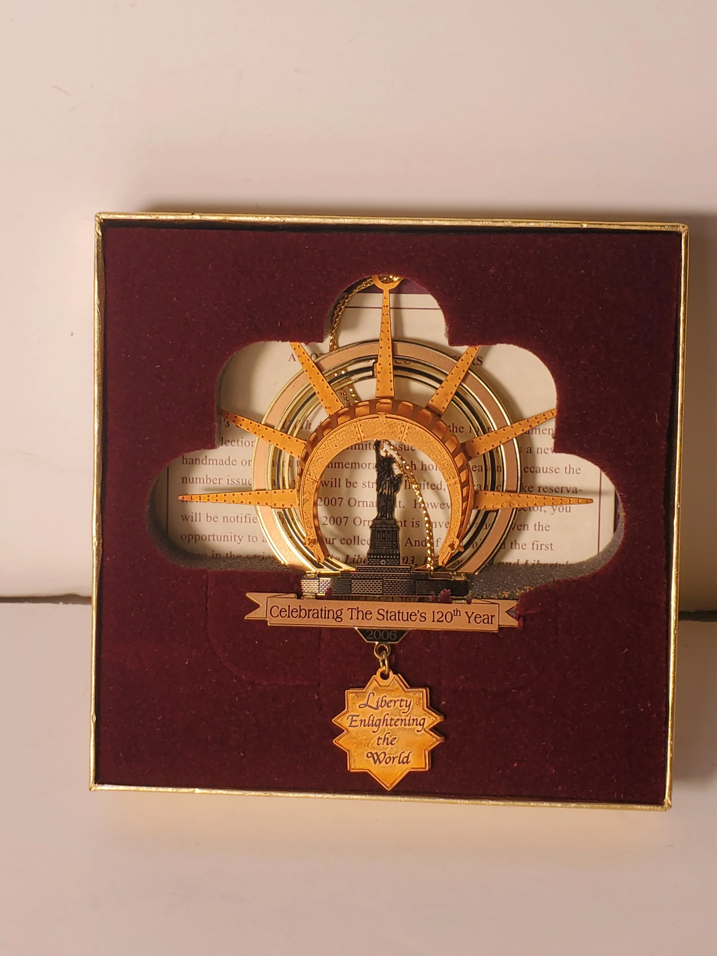 2003 Celebrate Statue of Liberty Limited Edition Ornament Collectible With Box