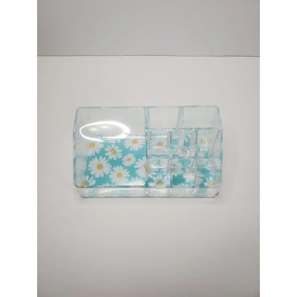 New Blue and White Daisy Desk Organizer