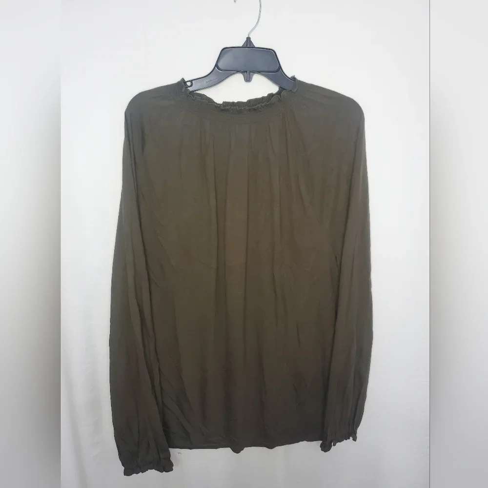 Pre-Owned Women’s Green Long Sleeve Shirt Size XL