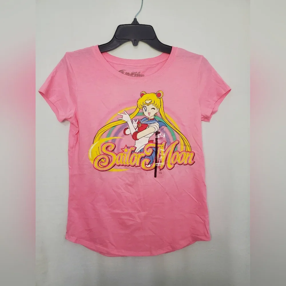 NWOT Junior Pink Sailor Moon Short Sleeve Tee-Shirt Size XL/14-16
