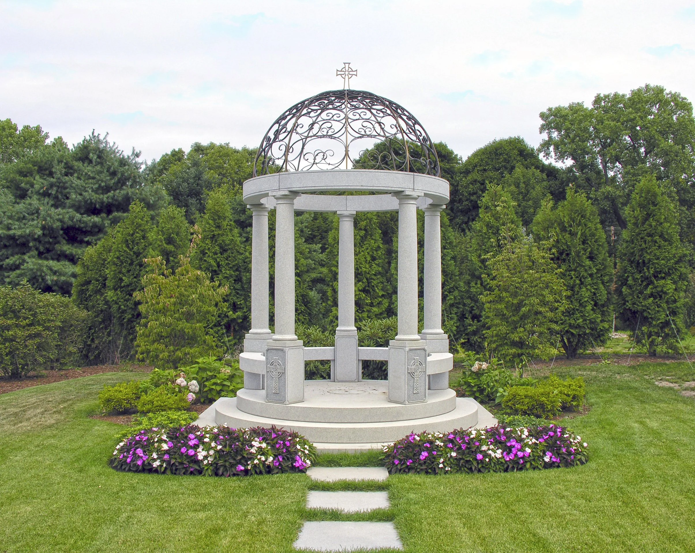 Grey Estate Monument with Dome and Columns