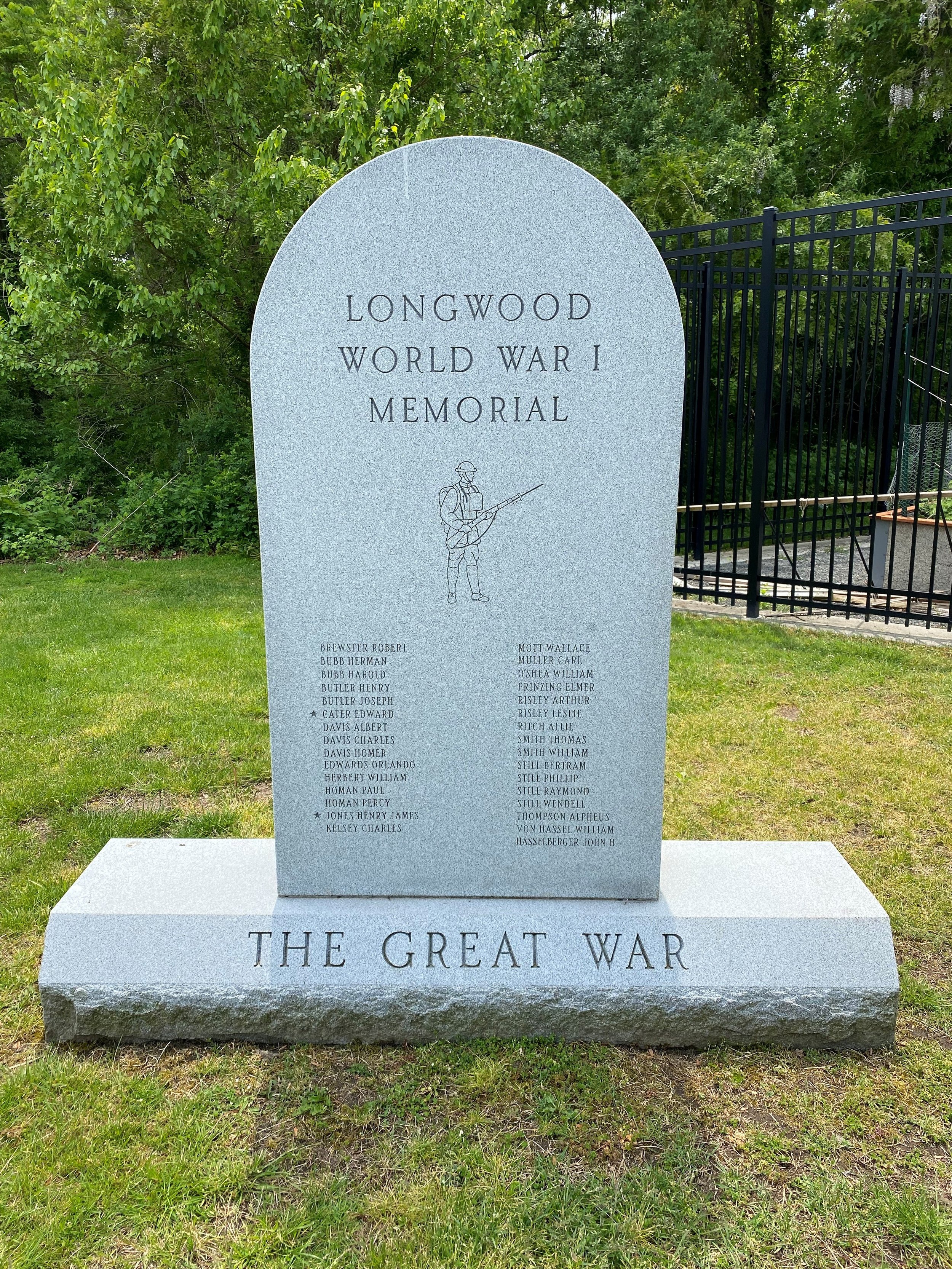 Grey table granite memorial for the great war