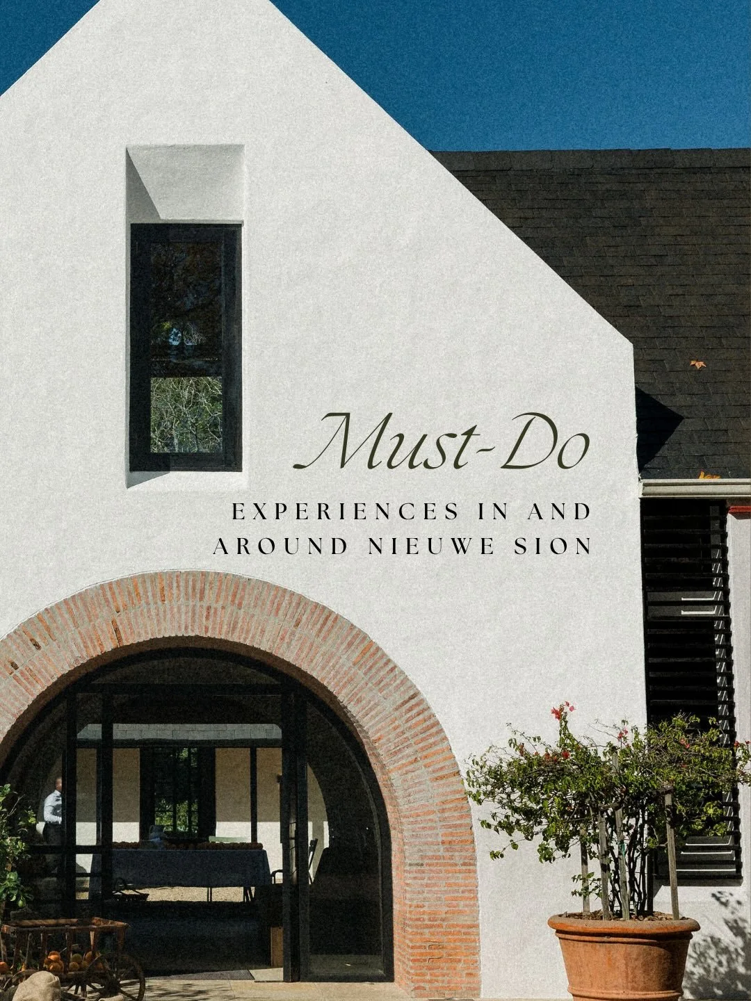 Nieuwe Sion sits in the heart of the Cape Winelands, minutes from the charm of Franschhoek, Stellenbosch, and Paarl.

Our top four experiences on the estate:

- Walk through the working heart of Nieuwe Sion on a guided tour through our orchards and v