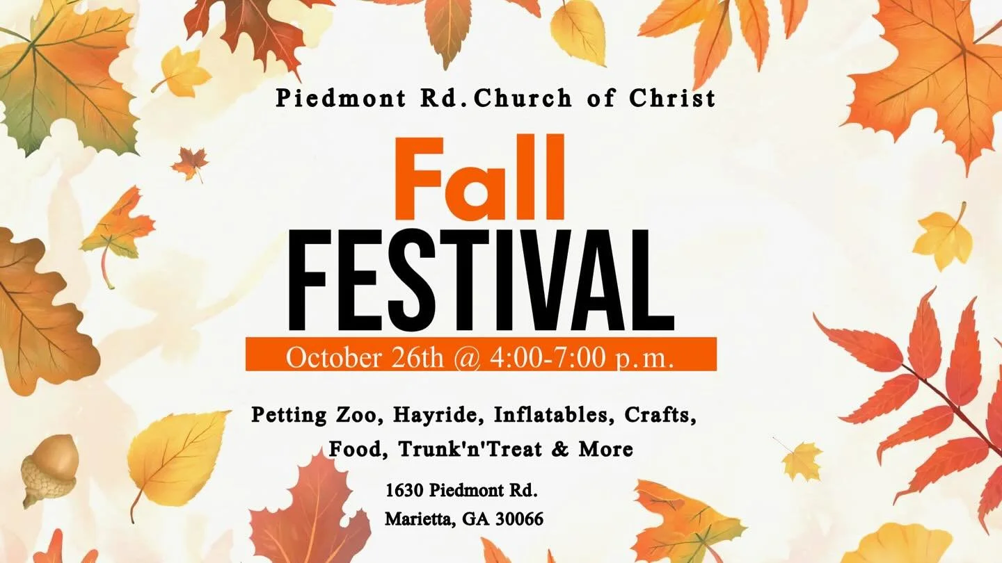 10/26 4-7pm @piedmontrdchurchofchrist