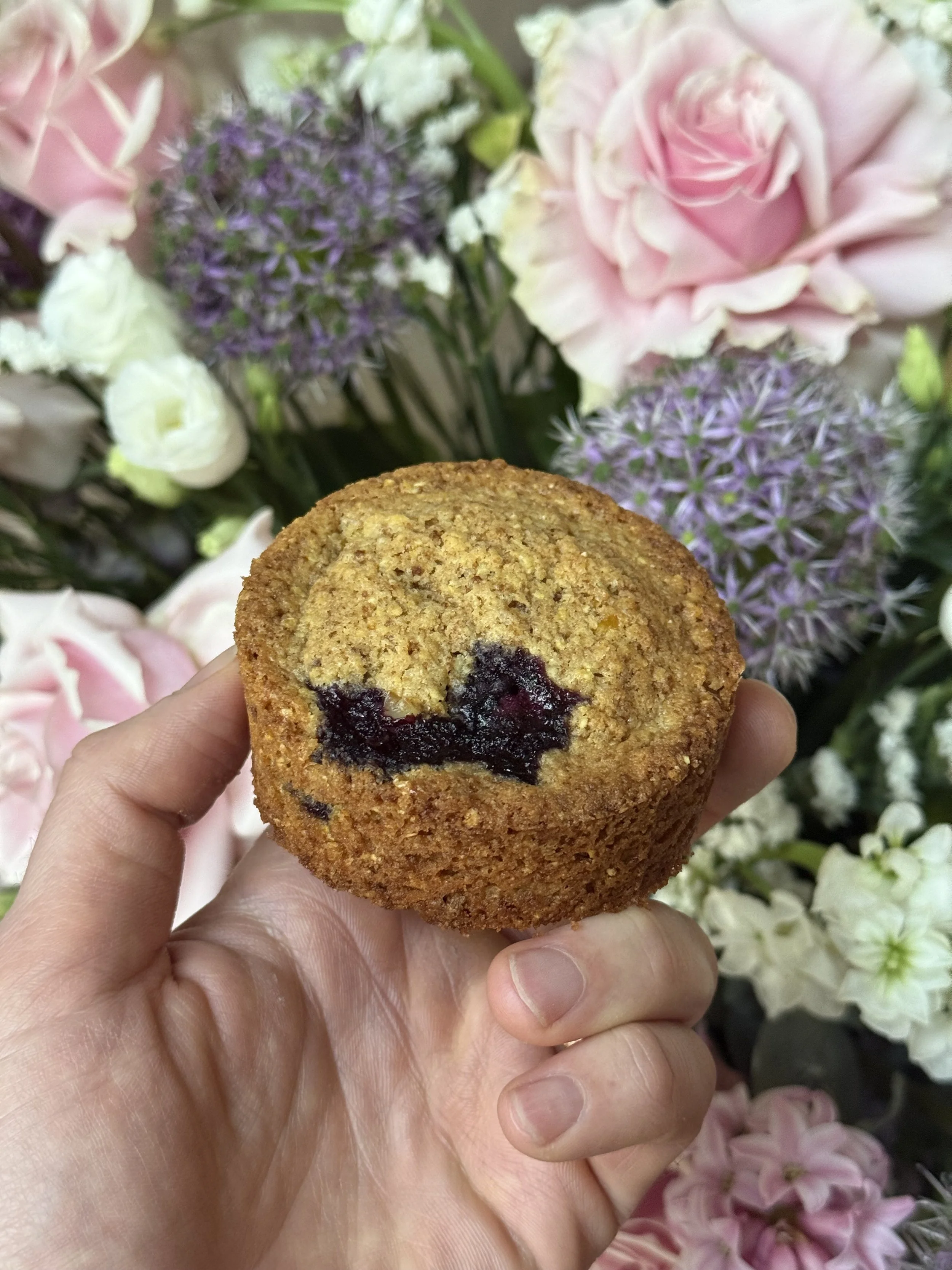 Corn Blueberry Muffins (GF/DF) 