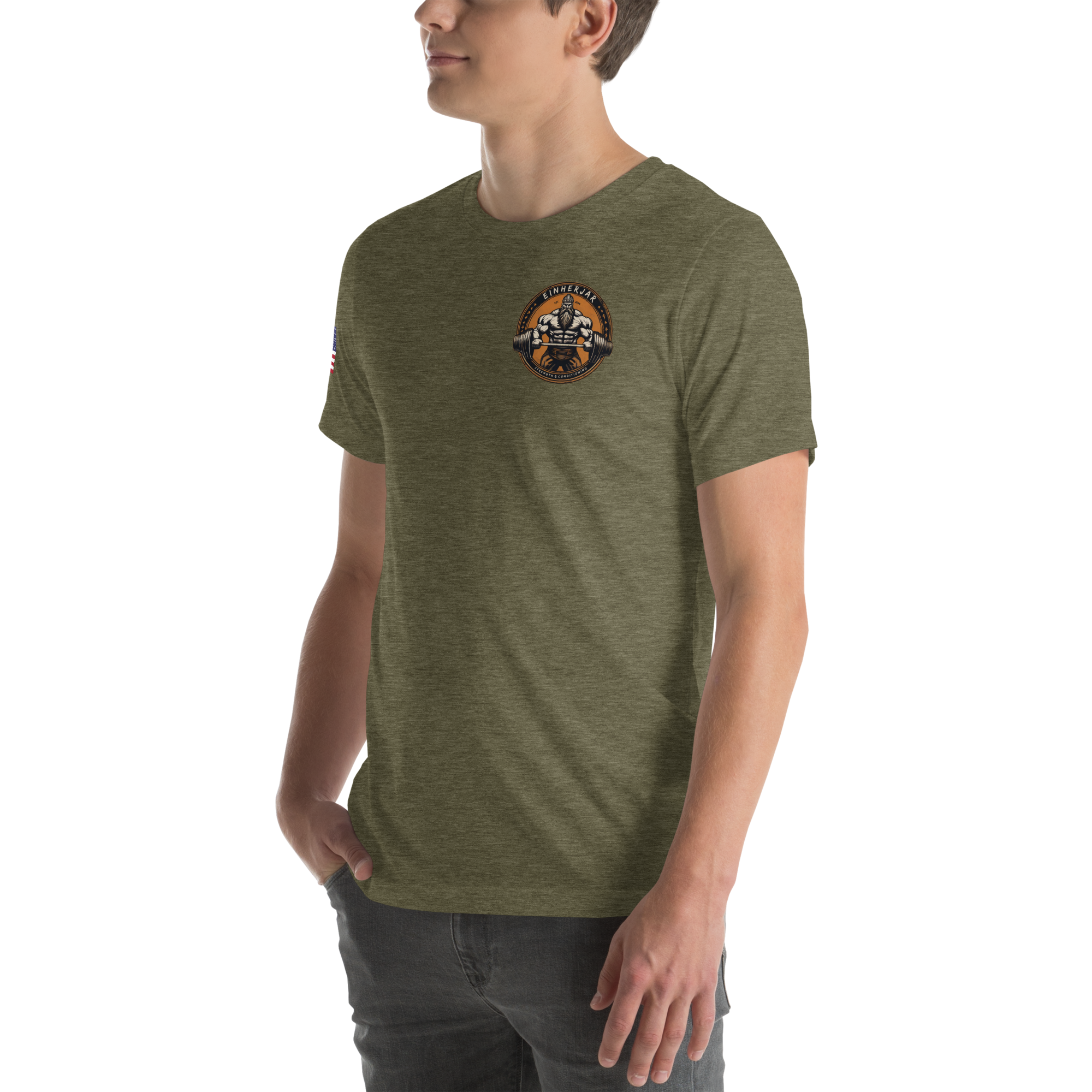 unisex-staple-t-shirt-heather-olive-left-front-688d1f29061bc.png