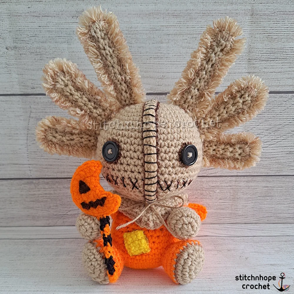 アウトレット品　RAT-1 clone ハンドメイド（BOOWY 布袋 TEJ) Burlap Axolotl Plushie — Stitchnhope Crochet
