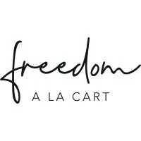 Freedoms A La Cart logo with the word 'freedom' in cursive and 'A La Cart' underneath in smaller text.