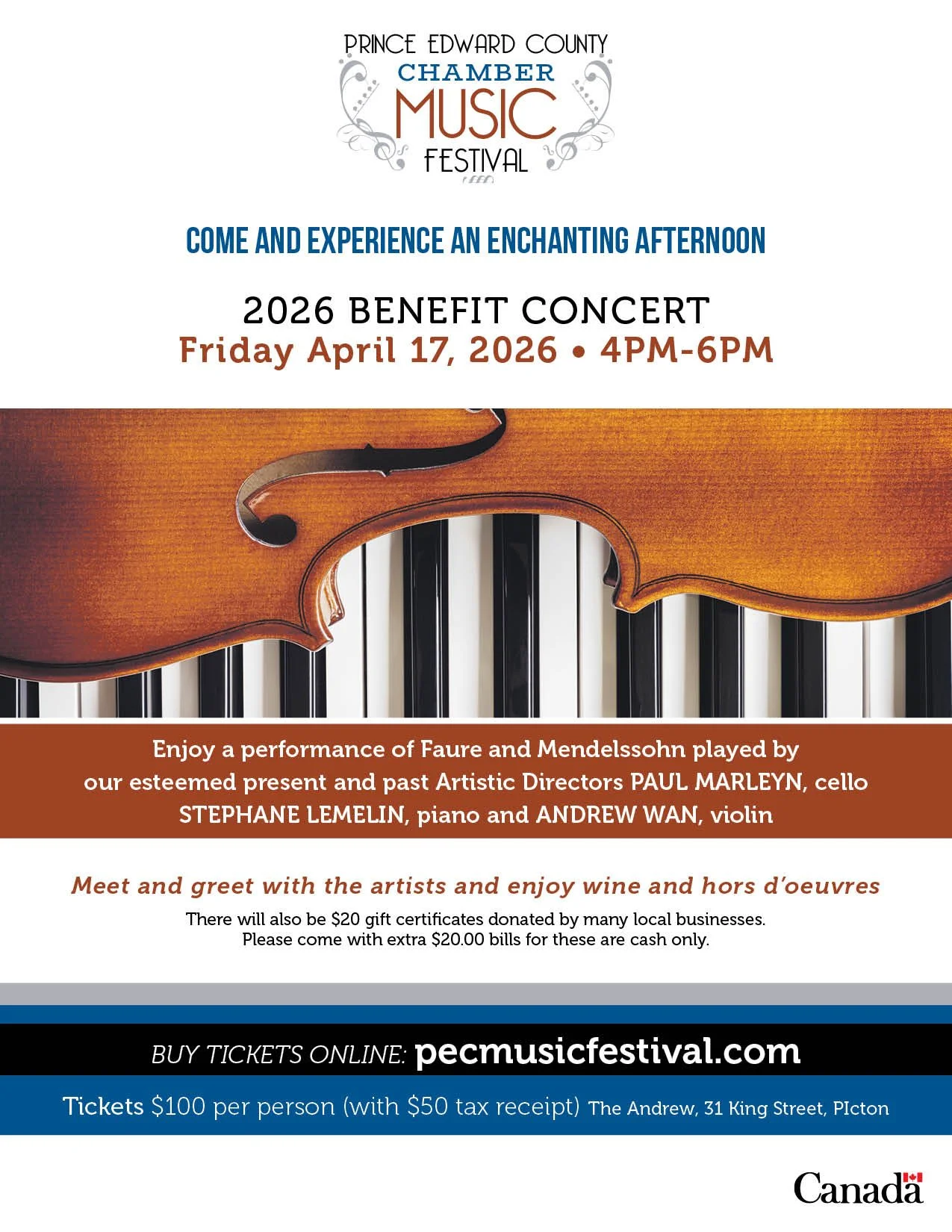 PEC Chamber Music Festival Fundraiser-2026 Benefit Concert.
