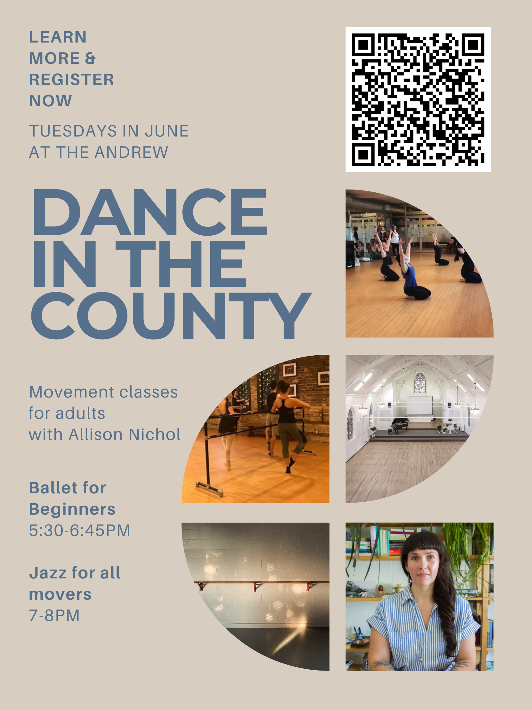 Adult Dance Classes-Ballet for Beginners &amp; Jazz with Allison Nichol. 