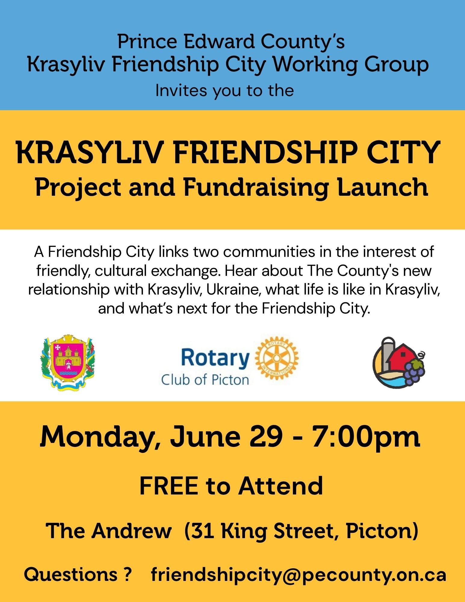 Krasyliv Friendship City-Project &amp; Fundraising Launch.
