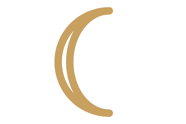 Gold half moon icon