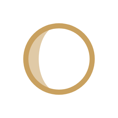 Gold moon-phase circle