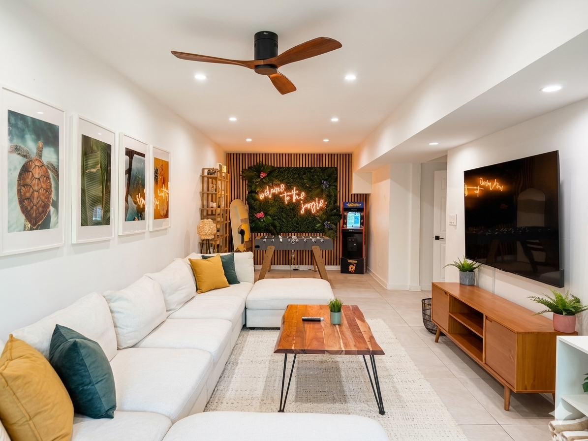 Basement living space