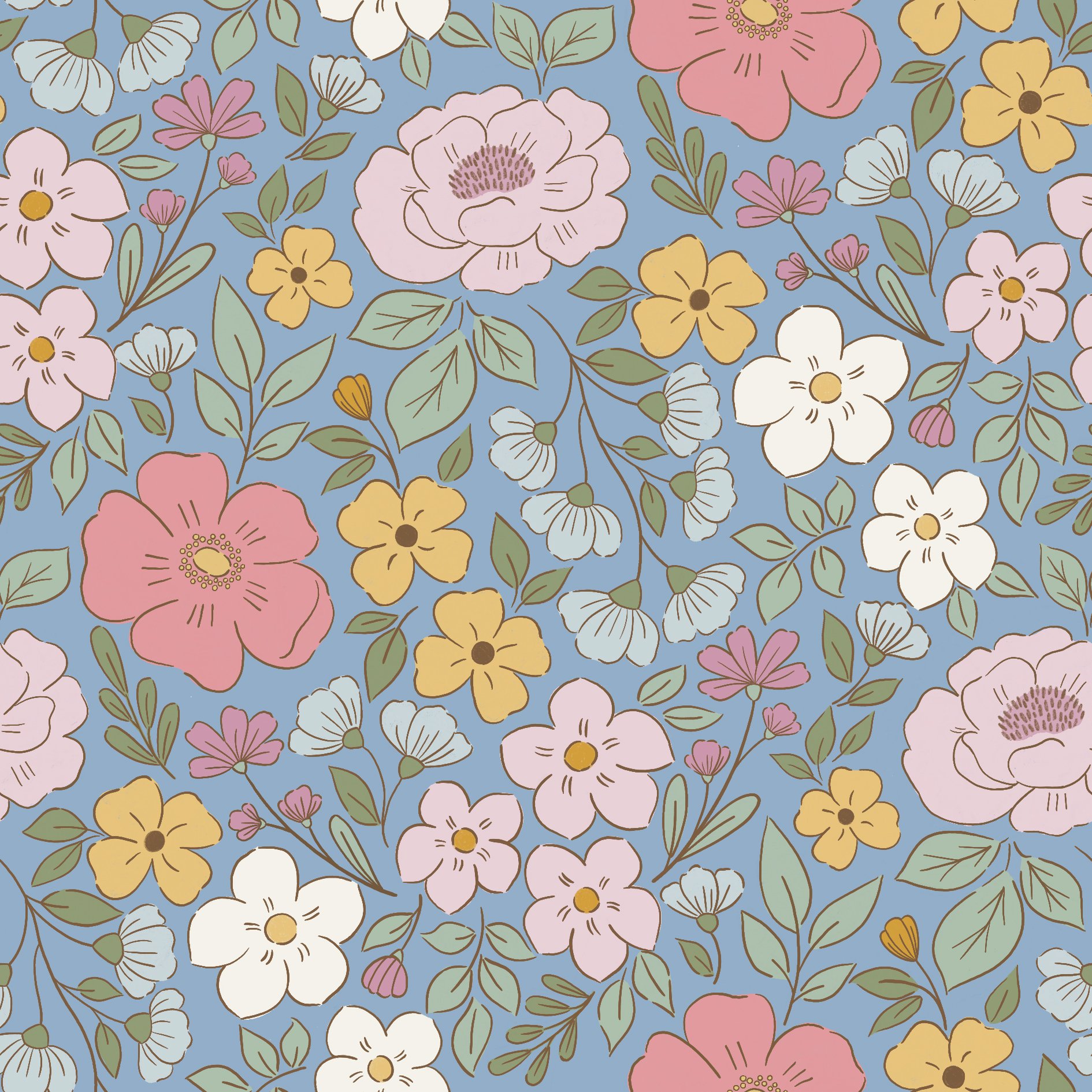 PEC008 - Phare - Fleurs des prés - Bleu
