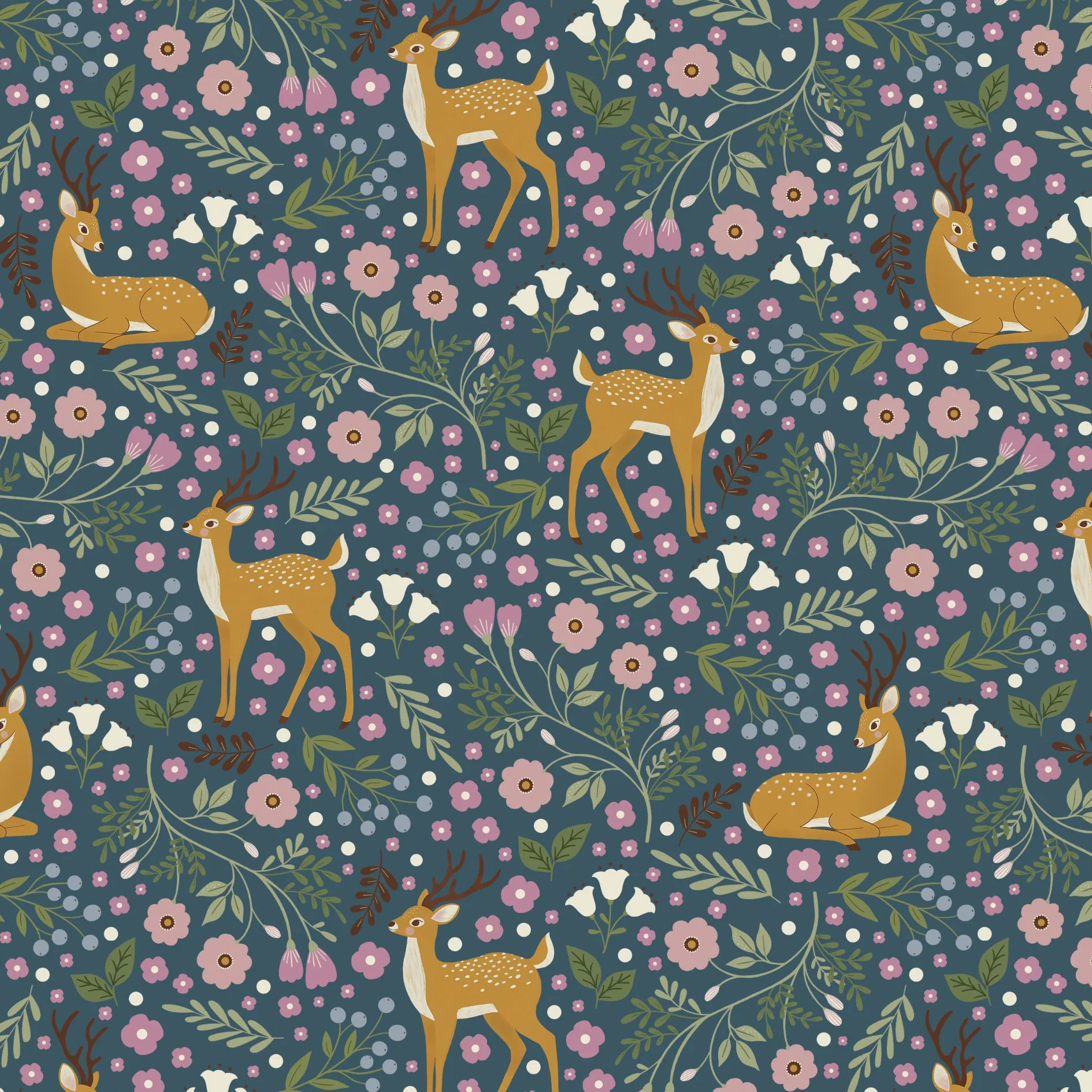 AHC005 - Le bois des cerfs - 16 x 16 cm