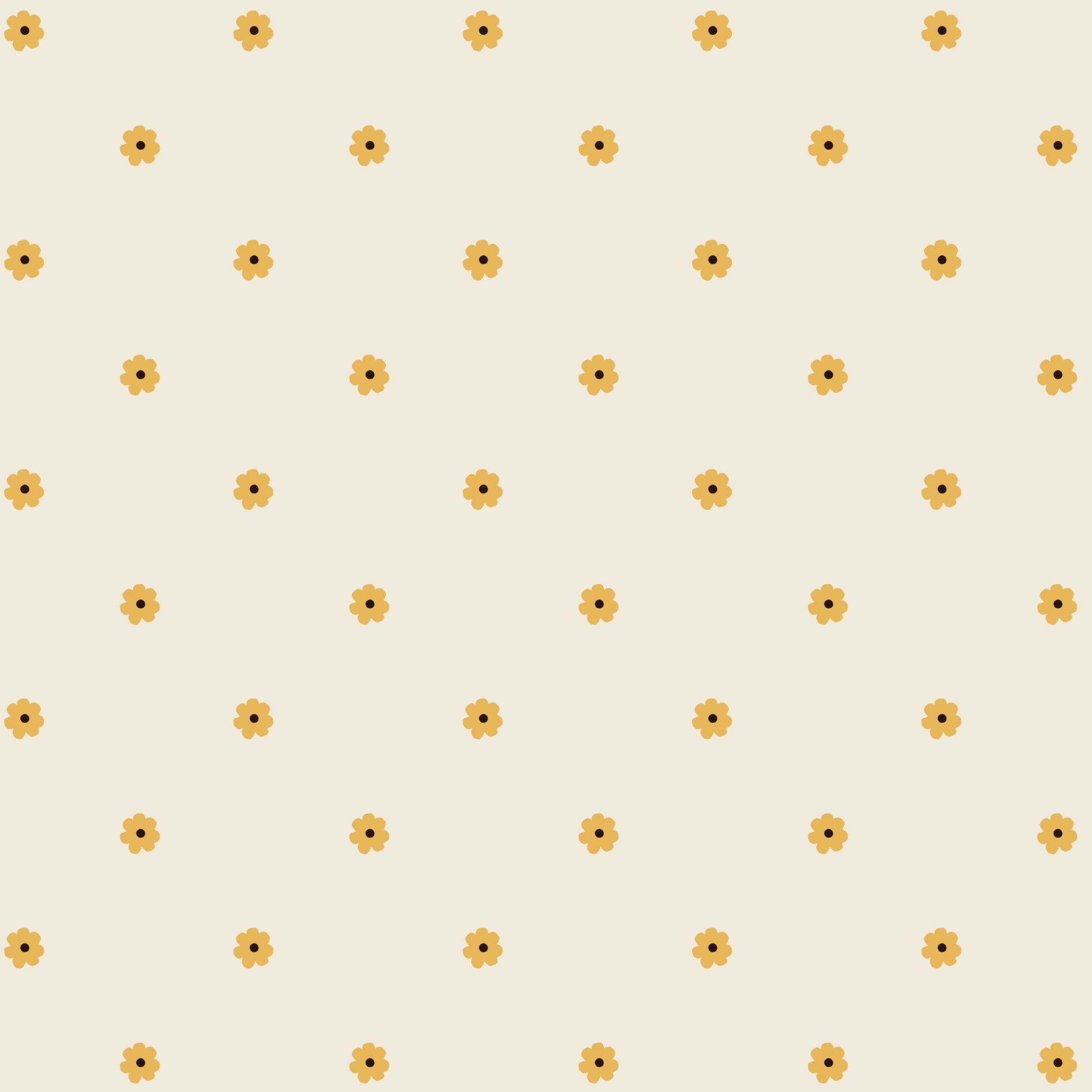 PEC006 - Fleurettes de printemps - Jaune - 16 x 16 cm