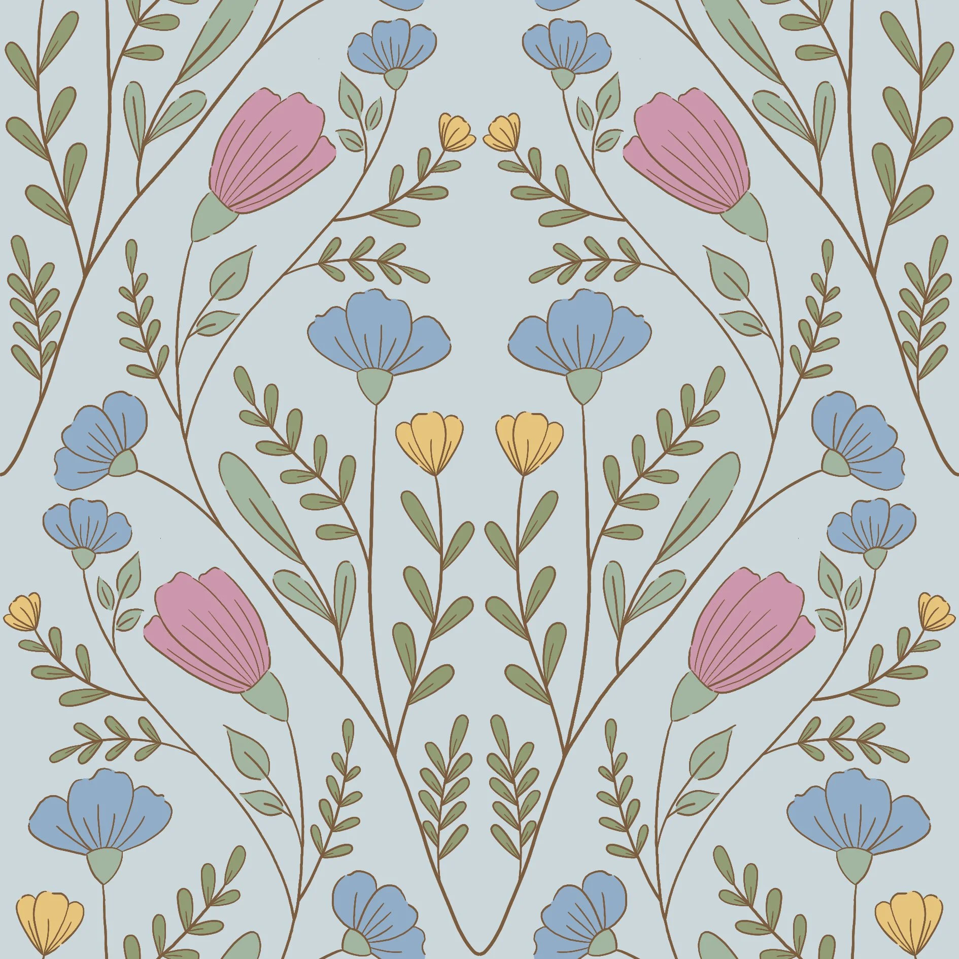PEC008 - Coordonné- Fleurs dansantes 