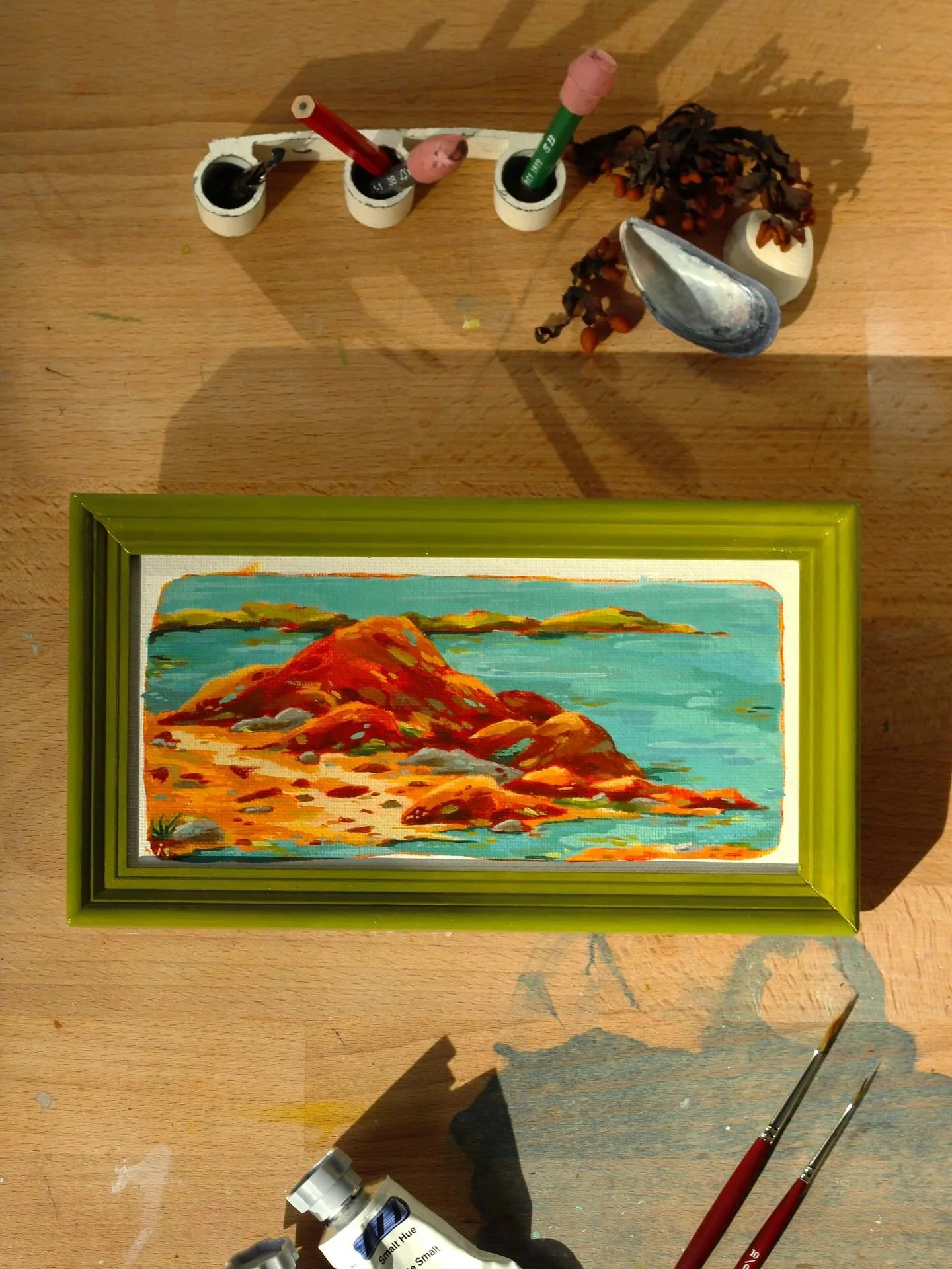 A very fall rock and seascape 🍁