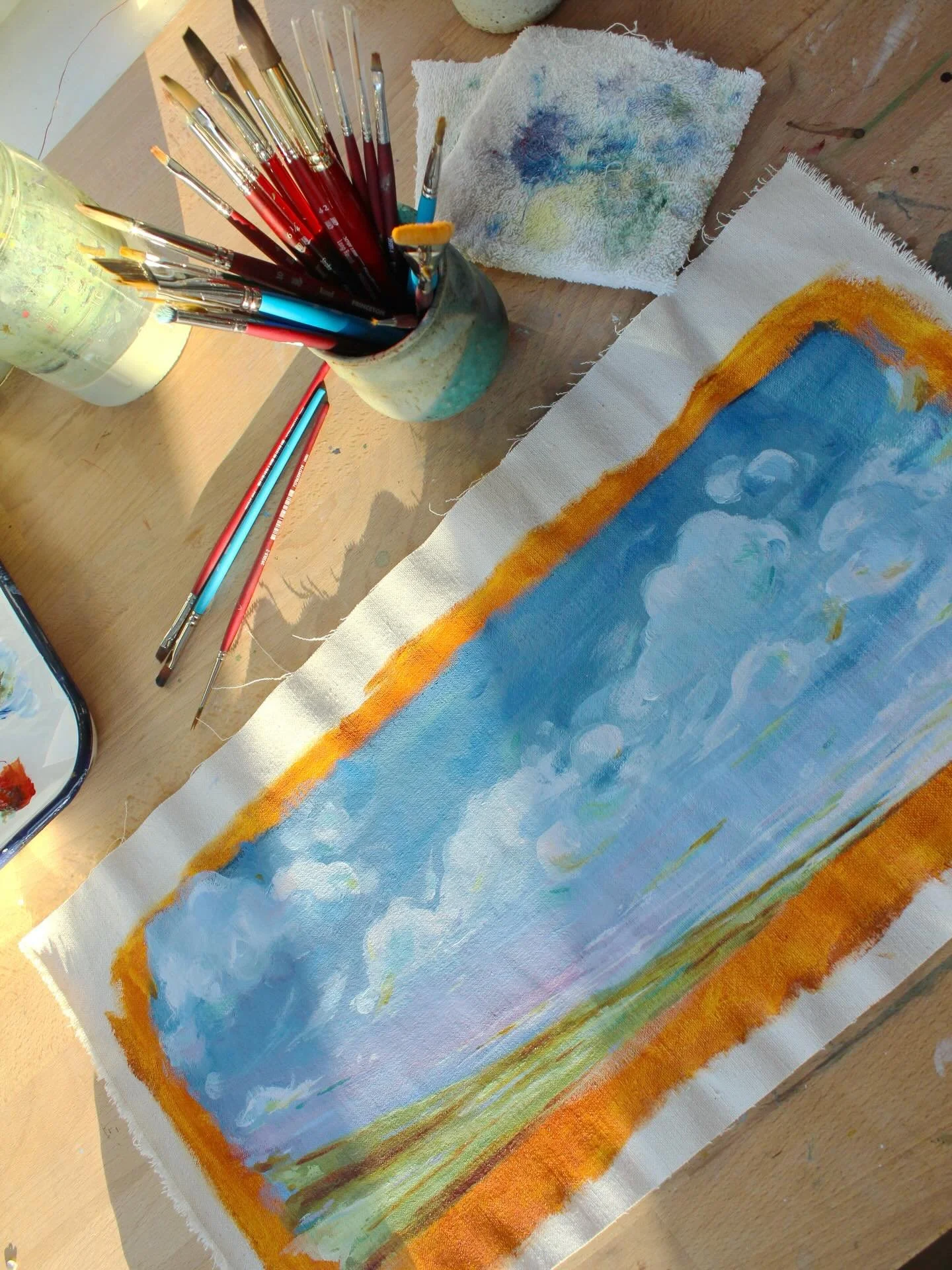 Imaginary skies dressed in love, breathe RESIST