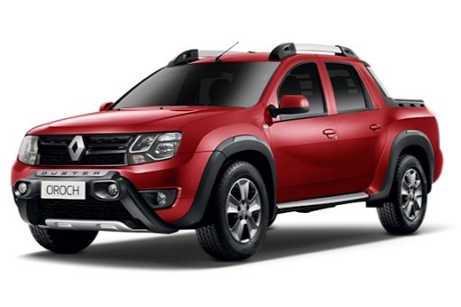Red Renault Oroch pickup truck