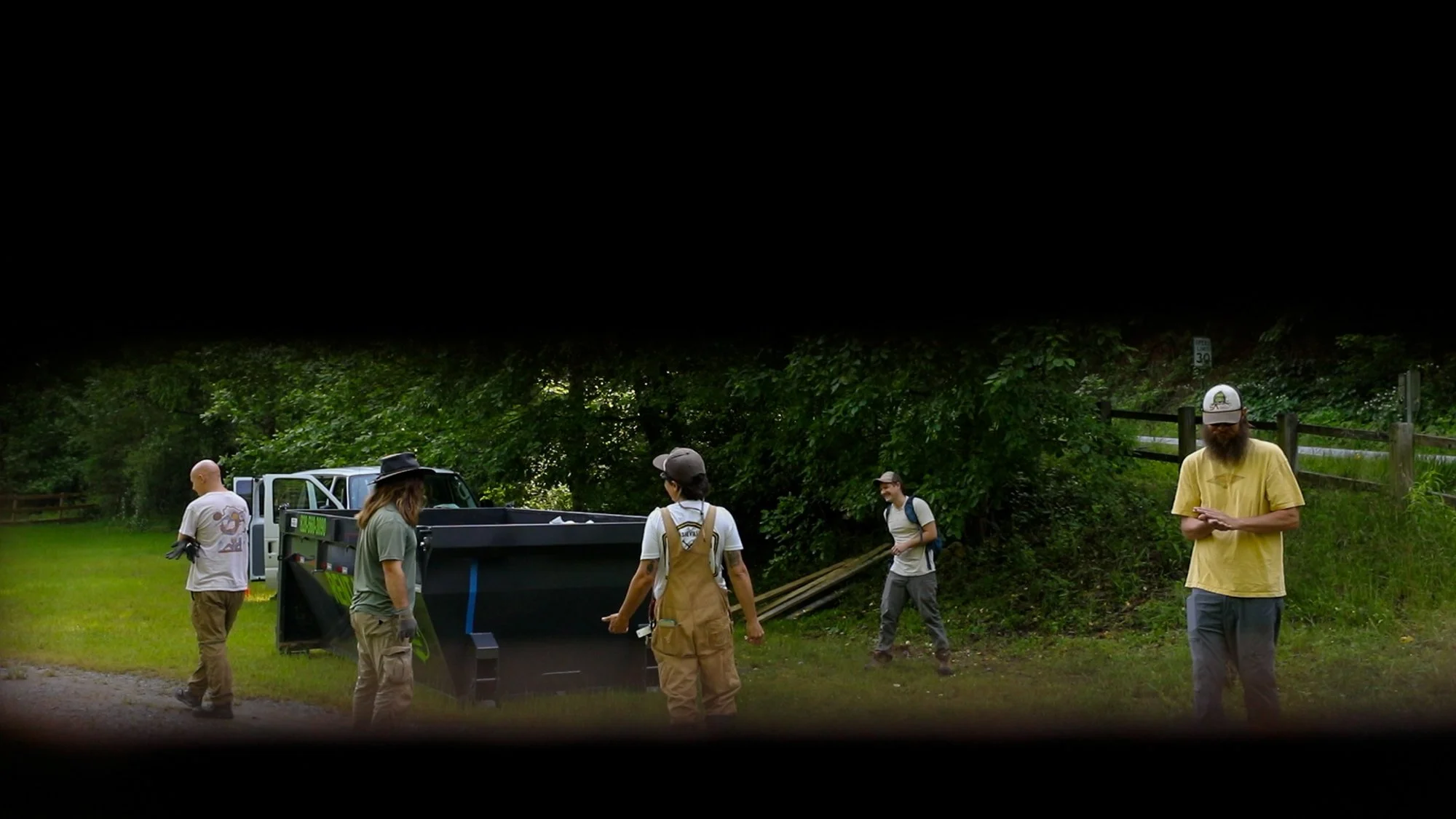 The River Clean Up Crew prepare to take on the debris at Big Hungry Waterfalls south of Asheville. "There's a lot of river to cover and a lot of trash to pick up. So, we'll be here for a long time," Leslie Beninato.