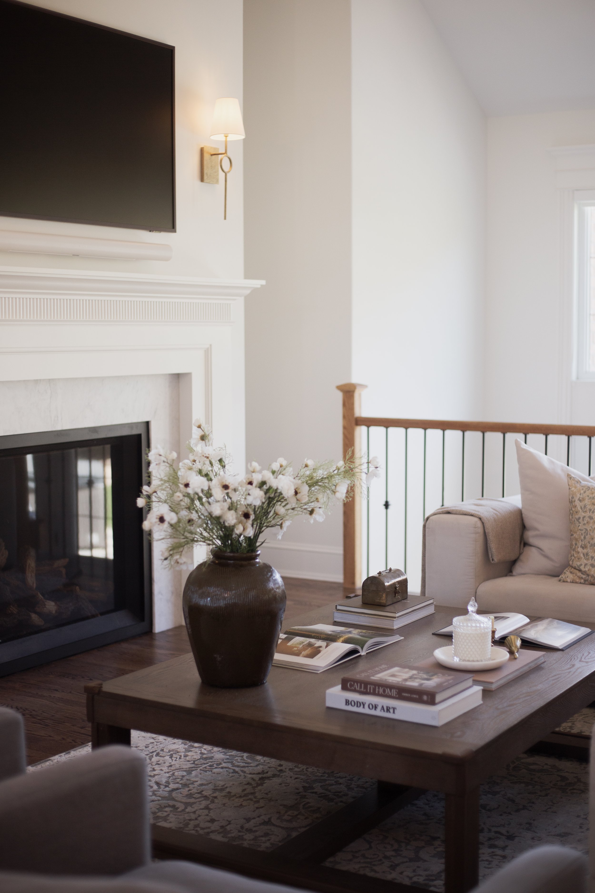 Coffee table styling with timeless accessories