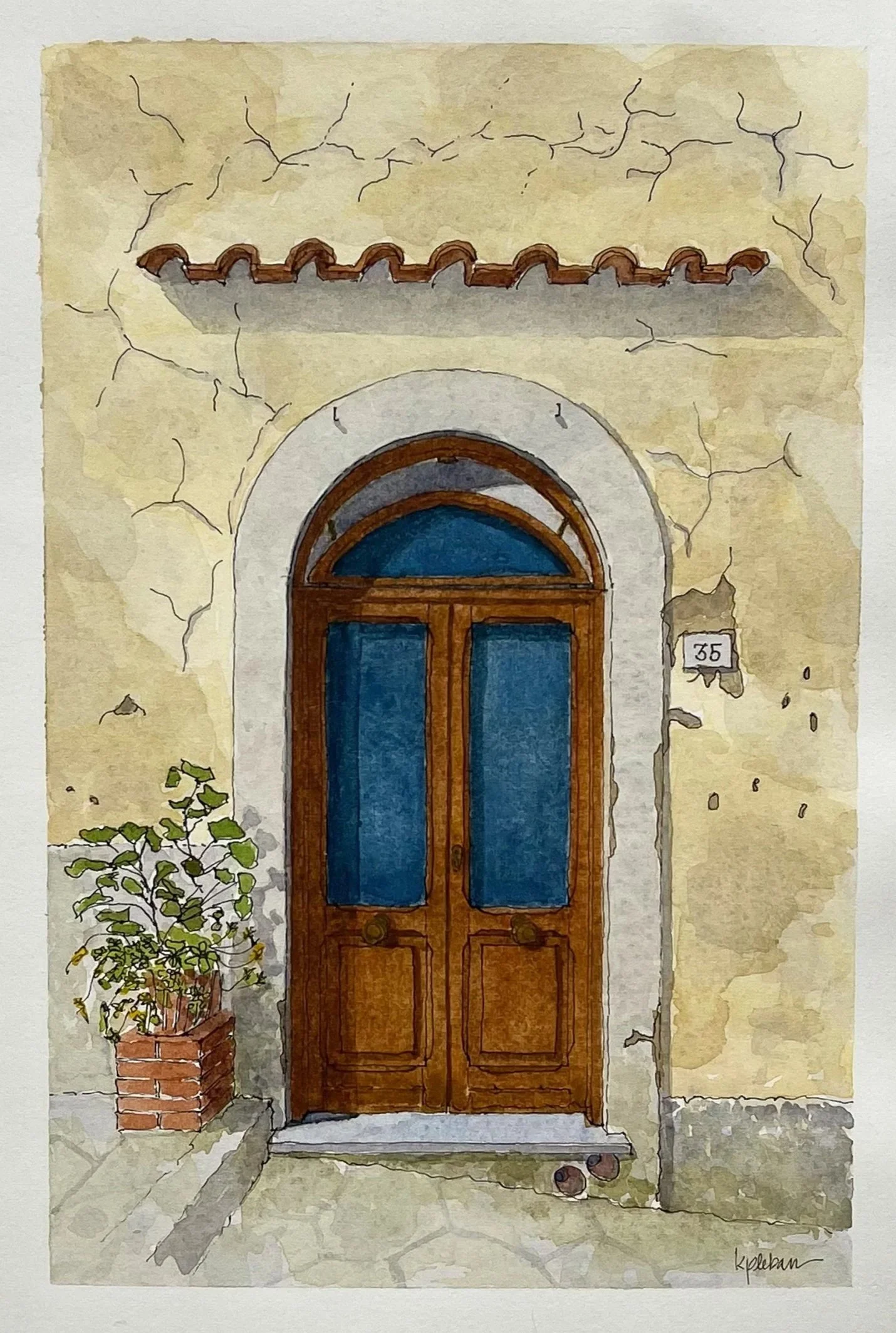 Amalfi Door XIII
Massa Lubrense, Italy
Ink & watercolor on paper, 2024