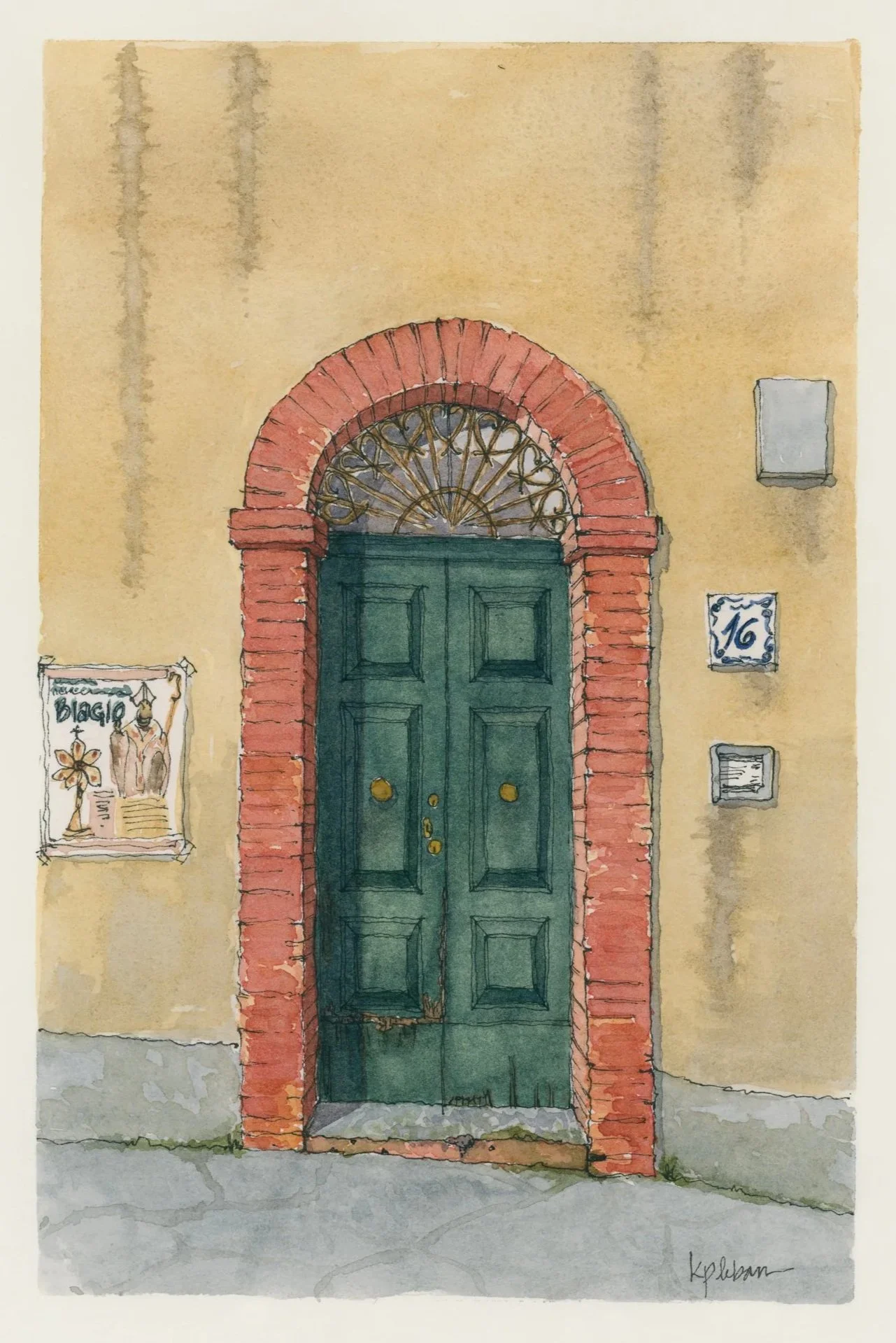 Amalfi Coast Door IV
Amalfi, Italy
Ink & watercolor on paper, 2024