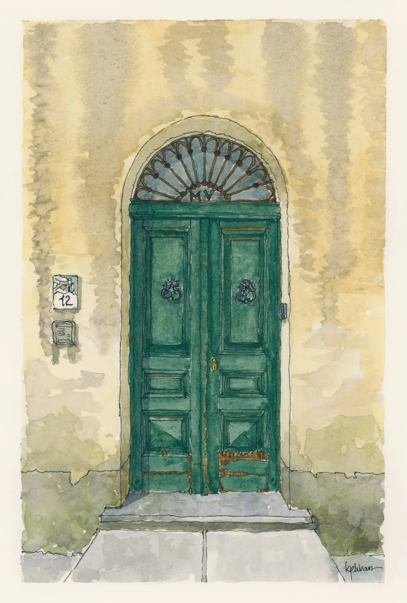 Amalfi Coast Door V
Amalfi, Italy
Ink & watercolor on paper, 2024