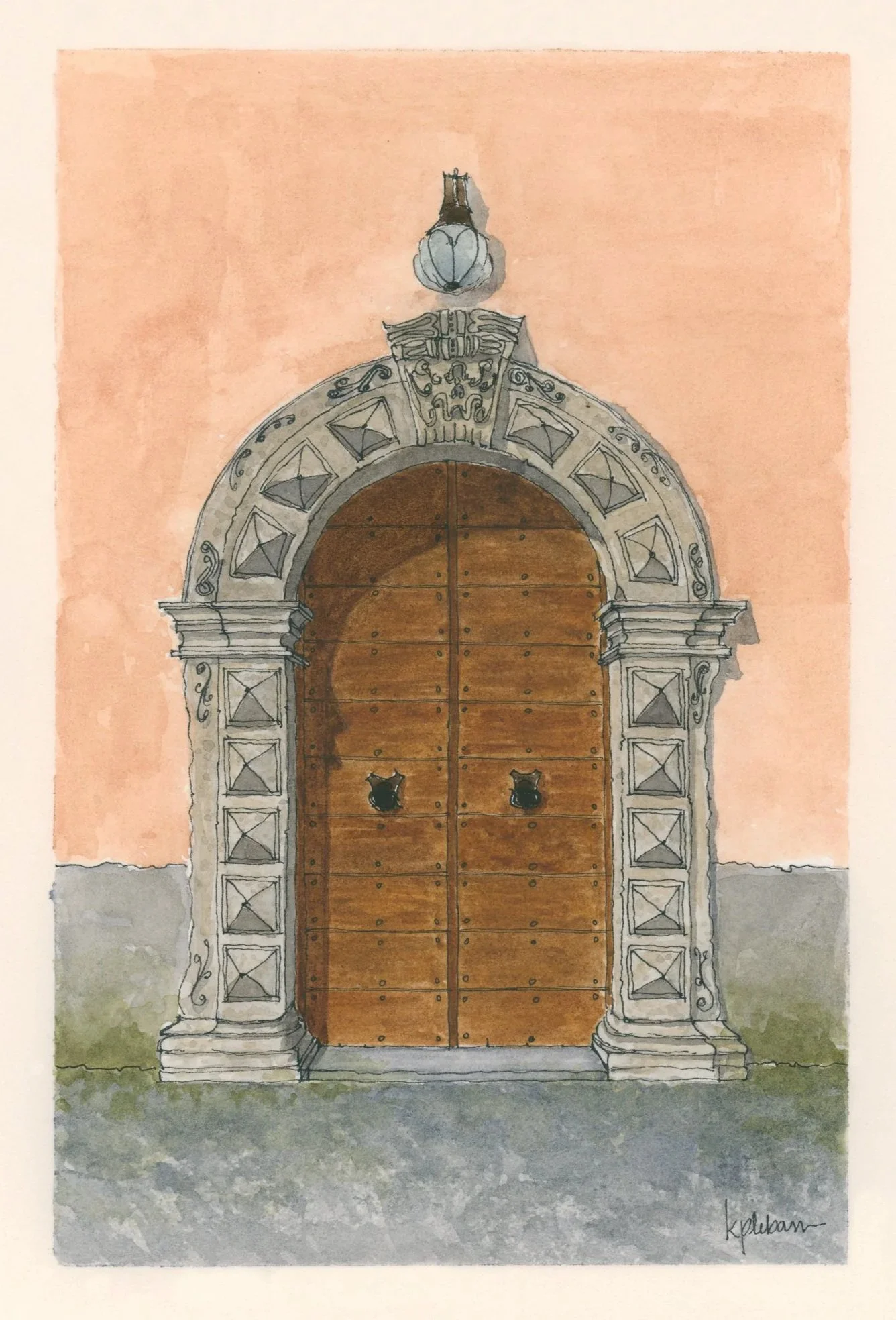 Amalfi Coast Door VIII
Positano, Italy
Ink & watercolor on paper, 2024